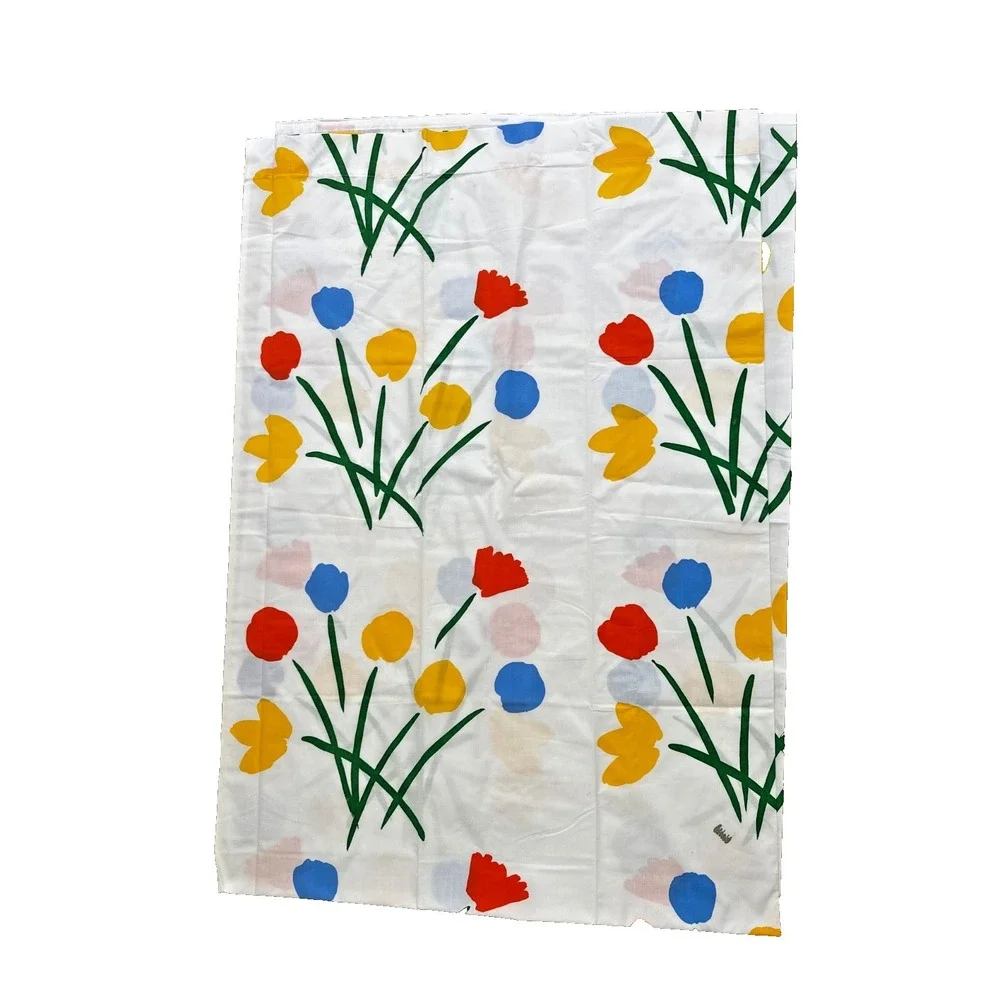 Marimekko Dan River Seven Flowers  Vintage Twin Flat Sheet 1977